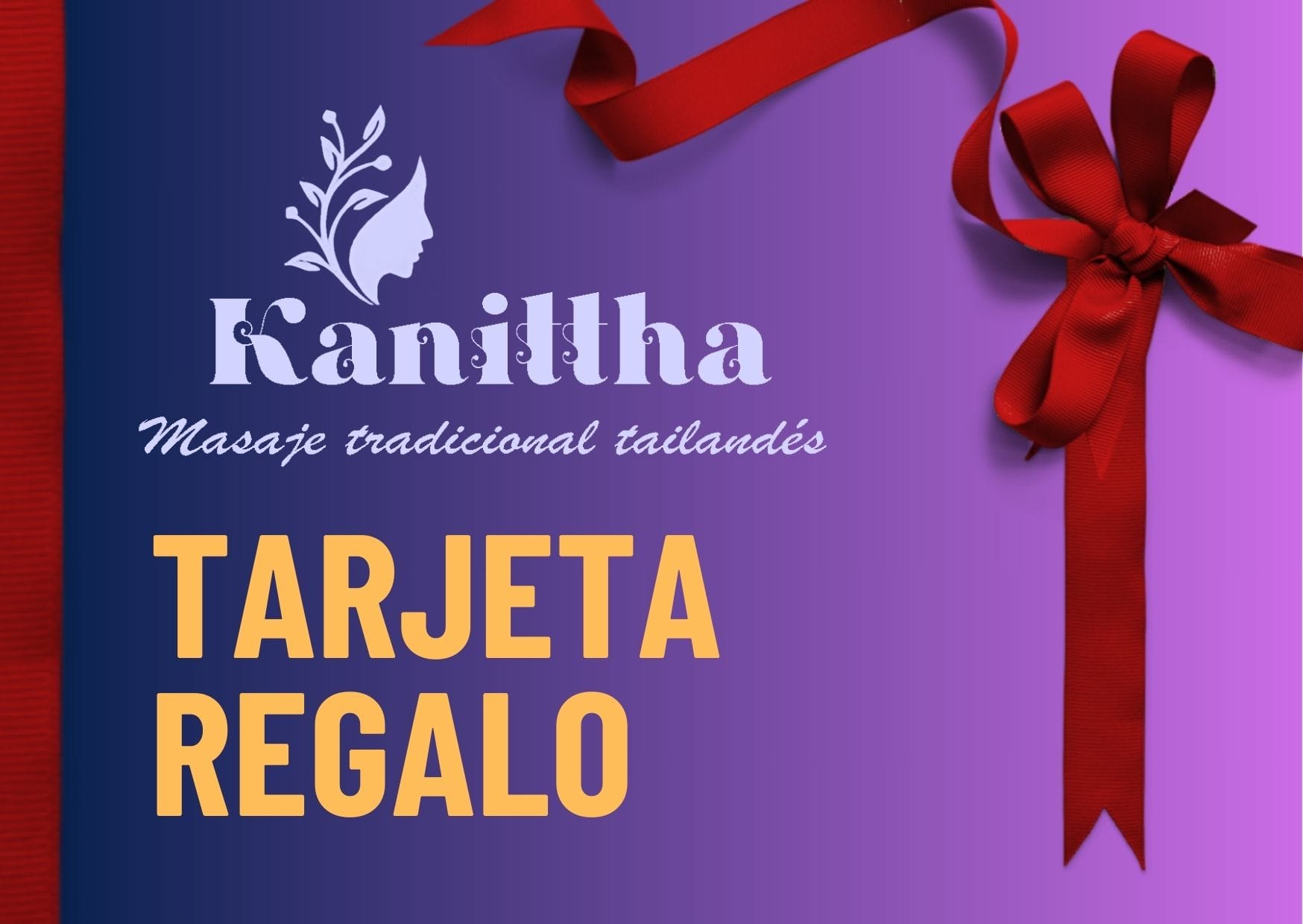 Tarjeta Regalo Kanittha masaje tailandes Cambrils